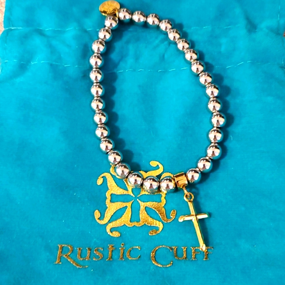 Rustic Cuff Cross Bracelet